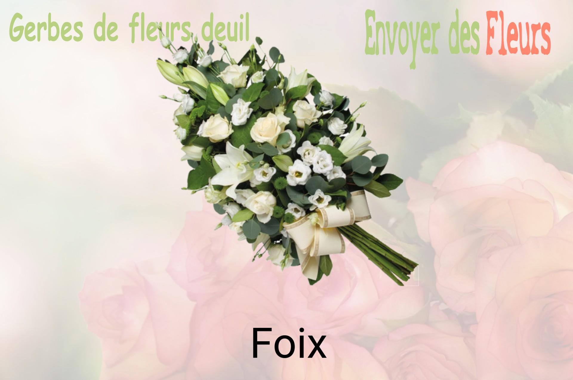 Gerbe de fleurs de deuil livrée à Foix